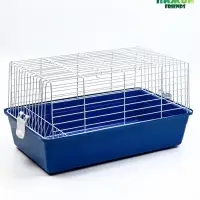 Клетка усиленная для кроликов, 60 х 36 х 32 см, синяя