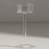 Подсвечник стекло "Моник" прозрачный d=5,4 см набор 3 шт 6,5х15 6,5х11 см 6,5х17 см