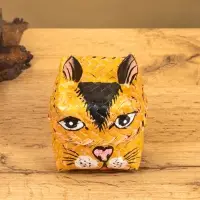 Корзинка &laquo;Кот&raquo;, 10&times;10&times;13 см, бамбук, рыжая