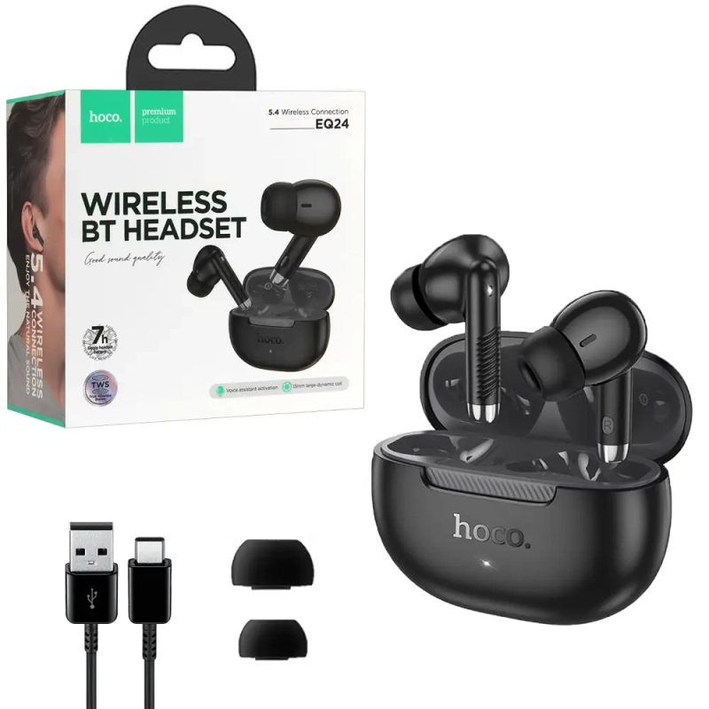 Гарнитура EQ24 Wireless Bluetooth Headset HOCO черная