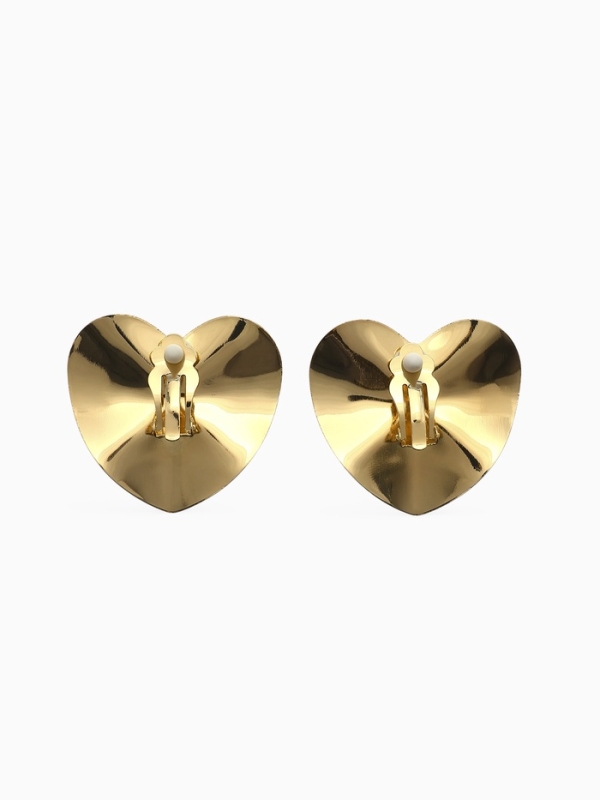 Клипсы &laquo;Тренд&raquo; сердечко, цвет золото