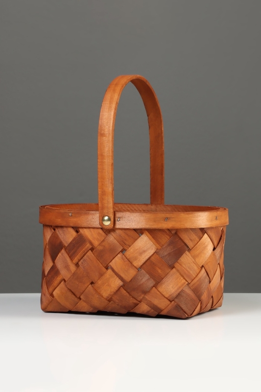 Корзина плетёная, 23&times;18&times;12 см, ручка h=13 см, ива, натуральный цвет