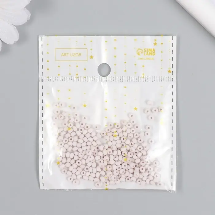 Бисер стекло 8/0 "Маршмеллоу. Матовый. Серо-фиолетовый" 10 гр