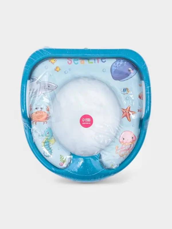 Сиденье для унитаза детское с ручками "Морская жизнь"