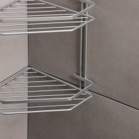 Полка угловая 5-ти ярусная, 20&times;28&times;87 см, цвет хром