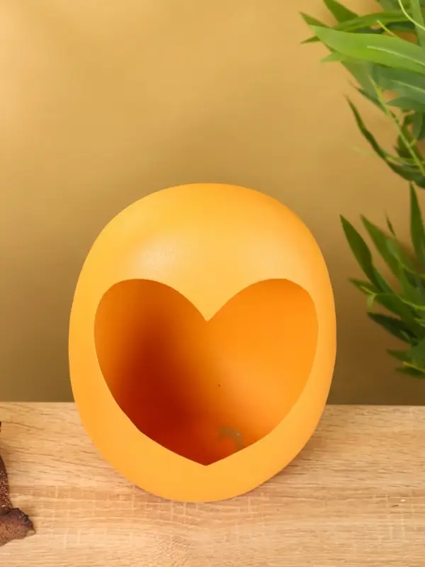 Подсвечник в форме сердца текстурный &laquo;Песок&raquo;, 16.5&times;8.5&times;22 +/- 1 см