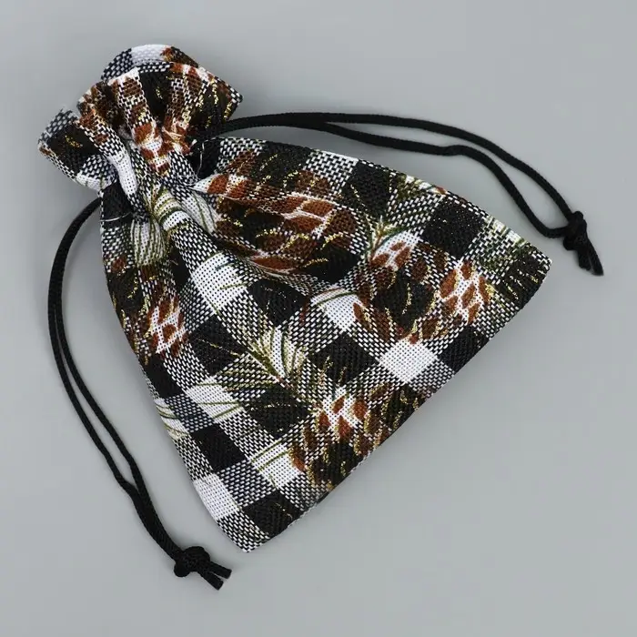 Мешочек подарочный холща &laquo;Шишки&raquo;, 10 х 12 см +/- 1.5 см