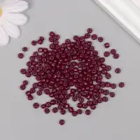 Бисер круглый размер 6/0 "Сливовый" 20 гр