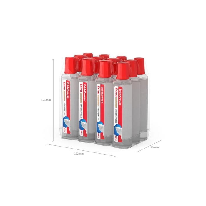 Клей канцелярский ErichKrause, 50 мл, с пластиковым аппликатором, подходит для бумаги, картона и ткани, морозостойкий