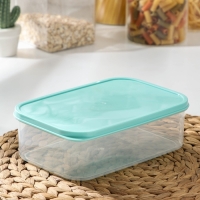 Контейнер пищевой Доляна, 1,2 л, цвет бирюзовый