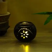 Аромалампа &laquo;Шар&raquo;, 9&times;9&times;8 см, керамика, тёмно-коричневая