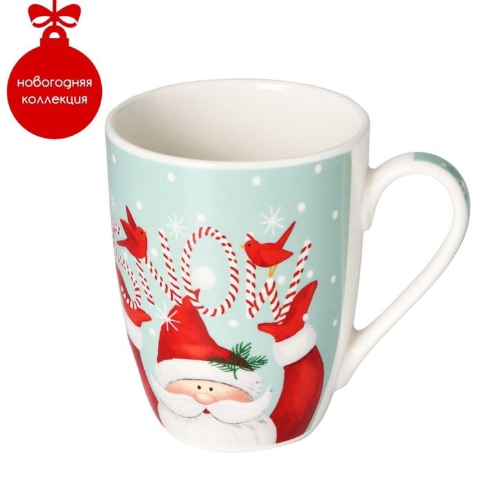 Кружка фарфоровая Доляна Let It Snow, 350 мл