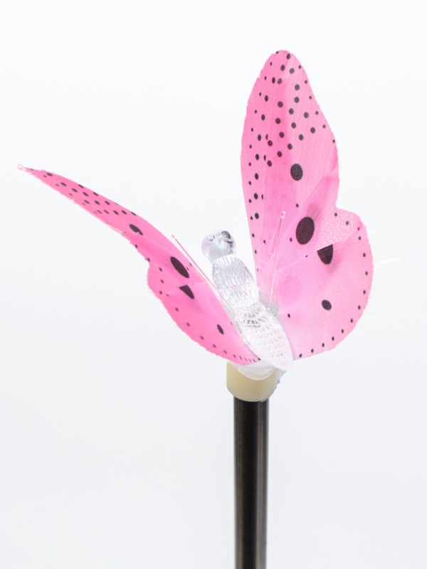 Штекер с подсветкой "Бабочка Клео" красная, 8х70см