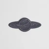 Светоотражающая термонаклейка &laquo;Сатурн&raquo;, 3 &times; 7 см, цвет серый, цена за 1 штуку