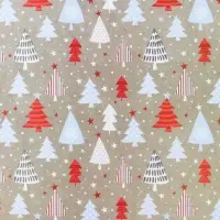 Бумага упаковочная крафтовая &laquo;Новогодний узор&raquo;, 50 х 70 см