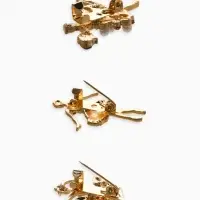 Броши "Балеринки" (набор 3шт), цвет микс в золоте