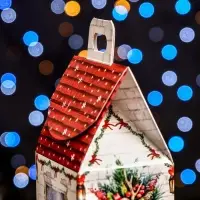 Подарочная коробка &laquo;Домик Тёплая сказка&raquo;,9.1&times;7&times;15.7 см