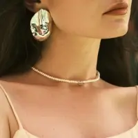 Серьги пластик &laquo;Зерно&raquo; кофейное, цвет серебро