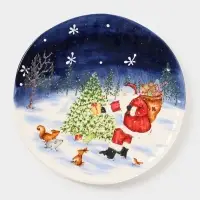 Тарелка "Новогодняя ночь" 22,5х22,5х2 см