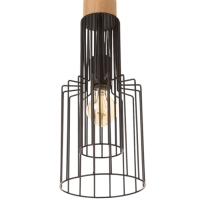 Светильник "Крит" 1х40Вт Е27 черный/коричневый 16х16х40,5(140)см