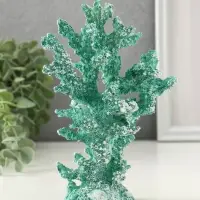 Сувенир полистоун "Коралл голубой" 14,5х5,5х17,5 см