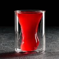 Стакан стеклянный с двойными стенками Magistro &laquo;Мужская фигура&raquo;, 200 мл