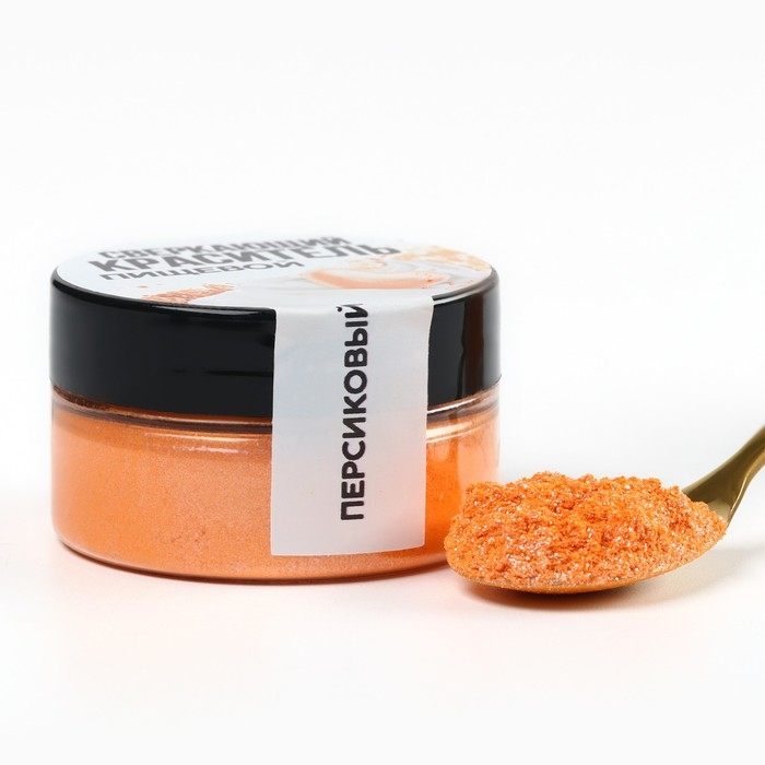 Кандурин крупный &laquo;Персиковый&raquo; для десертов и напитков, водорастворимый, 5 г.