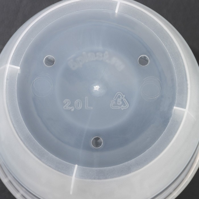 Горшок для цветов с поддоном &laquo;Венеция&raquo;, 2 л, d=16 см, цвет прозрачный