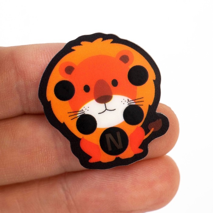 Детский термометр - наклейка налобный "Львенок", до 40&deg;, 3.2 х 2.7 см