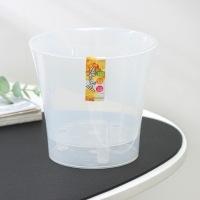 Кашпо для цветов со вставкой &laquo;Арте&raquo;, 1,2 л, цвет прозрачный