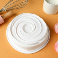 Форма для выпечки и муссовых десертов KONFINETTA &laquo;Круговорот&raquo;, силикон, 20&times;5 см, цвет белый