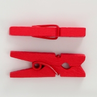 Набор прищепок для декора 50 шт., красные &mdash; 2,5 см