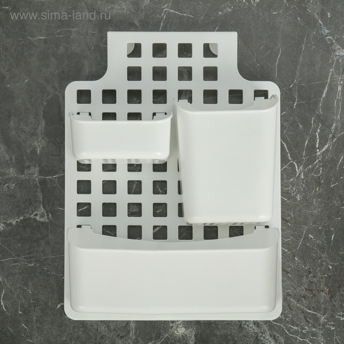 Корзина для хранения подвесная с контейнерами, 29&times;9,5&times;38 см, цвет белый