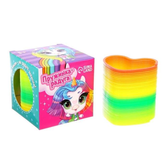 Пружинка-радуга &laquo;Давай играть&raquo;, форма сердце, d = 5 см