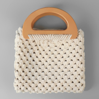 Ручки для сумки деревянные, 10 &times; 18 см, 2 шт, цвет бежевый