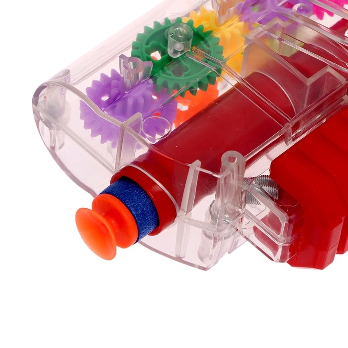 Пистолет &laquo;Техно&raquo;, с шестеренками, стреляет мягкими пулями, свет, звук