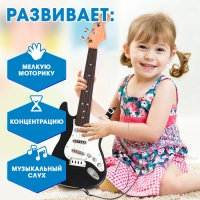 Игрушка музыкальная &laquo;Гитара рокер&raquo;, звуковые эффекты, цвет чёрный