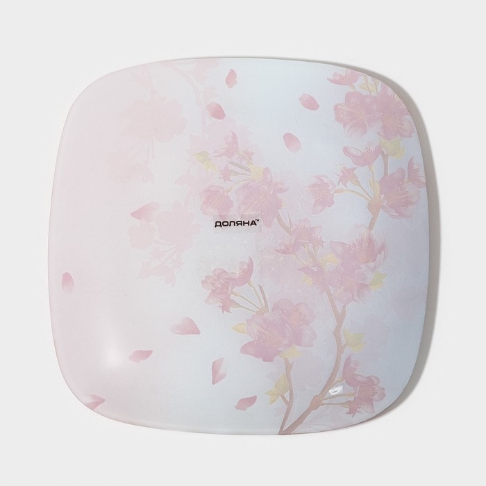Тарелка стеклянная Доляна &laquo;Сакура&raquo;, 20&times;20 см