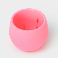 Горшок для цветов с поддоном &laquo;Япония&raquo;, 125 мл, d=8 см, h=6,5 см, цвет розовый