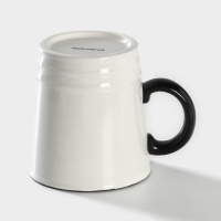 Кружка Доляна &laquo;Гурман&raquo;, 400 мл, цвет белый