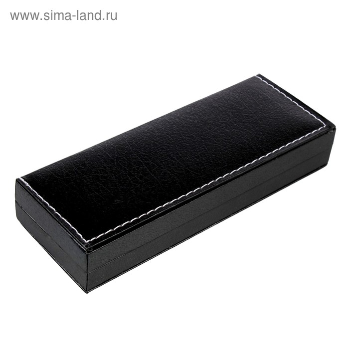 Ручка подарочная, шариковая "Граф" в кожзам футляре, поворотная, корпус черный