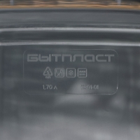 Контейнер для заморозки и хранения продуктов &laquo;Кристалл&raquo;, 1,7 л, 18&times;12,5&times;11 см, прозрачный, крышка серая