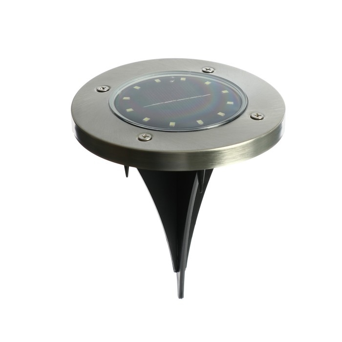 Садовый светильник на солнечной батарее, 11.5 &times; 13 &times; 11.5 см, 12 LED, свечение тёплое белое