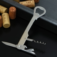 Штопор - открывашка Доляна &laquo;Универсальная&raquo;, 14 см, цвет серебристый