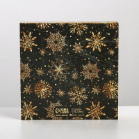 Коробка под 9 конфет с ячейками &laquo;Снежинка&raquo; 14,5 х 14,5 х 3,5 см, Новый год