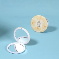 Зеркало складное &laquo;Нежность&raquo;, d = 7,5 см, цвет жёлтый