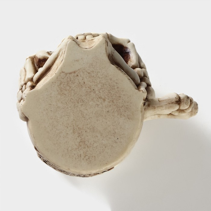 Кружка из нержавеющей стали &laquo;Череп. Хэллоуин&raquo;, 400 мл, цвет бежевый