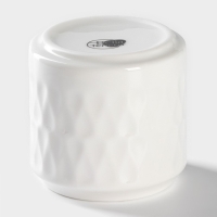 Набор керамический для специй на бамбуковой подставке BellaTenero &laquo;Герда&raquo;, 3 предмета: солонка 120 мл, перечница 120 мл, сахарница с ложкой 220 мл, цвет белый