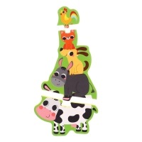 Мягкий пазл для малышей &laquo;Пирамидка: Животные фермы&raquo;, 5 деталей, Крошка Я