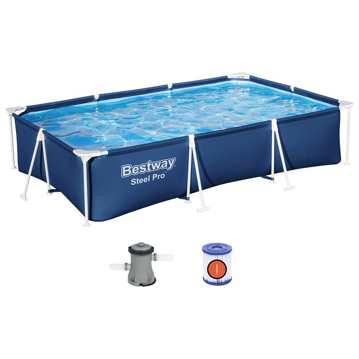Бассейн каркасный Steel Pro, 300 х 201 х 66 см, фильтр-насос, 56411 Bestway